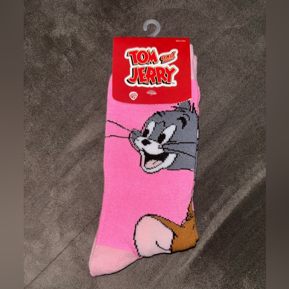 🧦 Tom And Jerry Bioworld Pink and Gray Socks